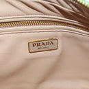 PRADA Chain Shoulder Bag Canvas Green Gold Auth LNZ744V-21