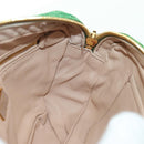 PRADA Chain Shoulder Bag Canvas Green Gold Auth LNZ744V-22