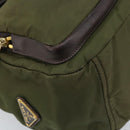 PRADA Shoulder Bag Nylon Khaki Gold Auth LNZ745-14