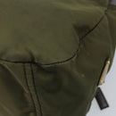 PRADA Shoulder Bag Nylon Khaki Gold Auth LNZ745-15