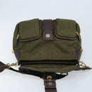 PRADA Shoulder Bag Nylon Khaki Gold Auth LNZ745-19