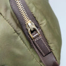 PRADA Shoulder Bag Nylon Khaki Gold Auth LNZ745-26
