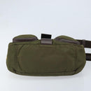 PRADA Shoulder Bag Nylon Khaki Gold Auth LNZ745-5