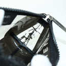 CHANEL Window Line Pouch Vinyl Clear Silver CC Auth LNZ748V-19