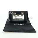 CHANEL Window Line Pouch Vinyl Clear Silver CC Auth LNZ748V-12