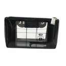 CHANEL Window Line Pouch Vinyl Clear Silver CC Auth LNZ748V-2