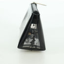 CHANEL Window Line Pouch Vinyl Clear Silver CC Auth LNZ748V-4