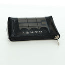 CHANEL Window Line Pouch Vinyl Clear Silver CC Auth LNZ748V-5