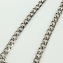 Christian Dior italic Necklace metal Silver Auth LNZ749M-4