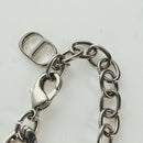 Christian Dior italic Necklace metal Silver Auth LNZ749M-6