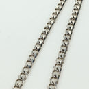 Christian Dior italic Necklace metal Silver Auth LNZ749M-9