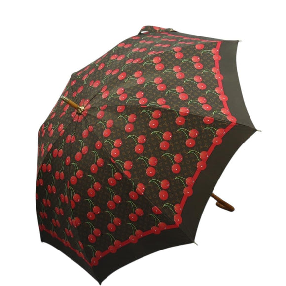 LOUIS VUITTON Monogram Cherry Umbrella Polyester Wood M70125 LV Auth LNZ750V