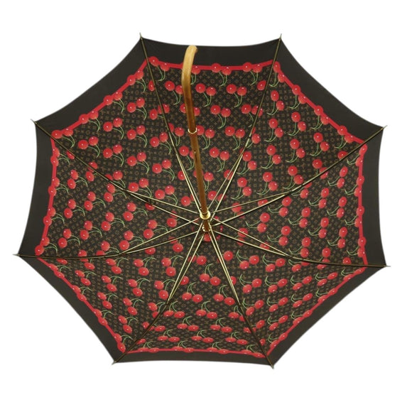 LOUIS VUITTON Monogram Cherry Umbrella Polyester Wood M70125 LV Auth LNZ750V