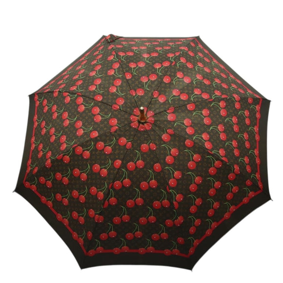 LOUIS VUITTON Monogram Cherry Umbrella Polyester Wood M70125 LV Auth LNZ750V