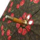 LOUIS VUITTON Monogram Cherry Umbrella Polyester Wood M70125 LV Auth LNZ750V-8