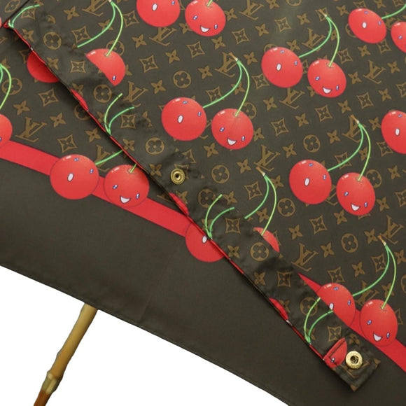 LOUIS VUITTON Monogram Cherry Umbrella Polyester Wood M70125 LV Auth LNZ750V