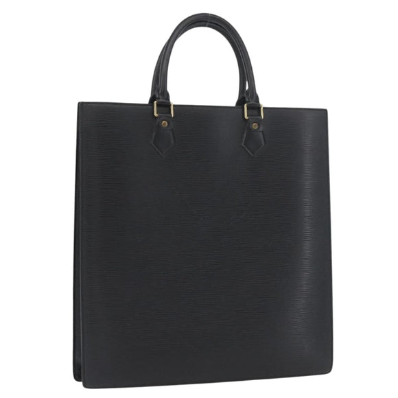 LOUIS VUITTON Epi Sac Plat PM Hand Bag Black M58658 LV Auth LNZ753
