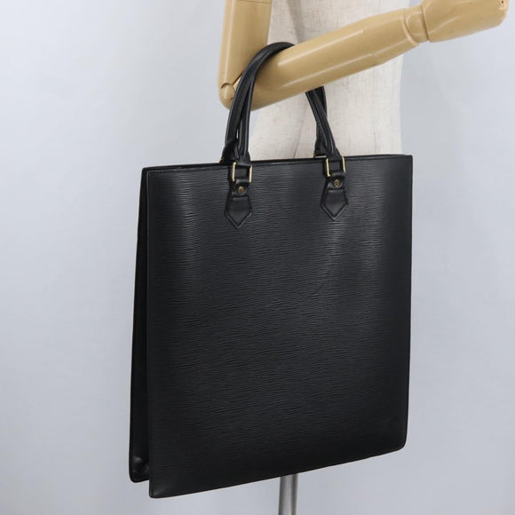 LOUIS VUITTON Epi Sac Plat PM Hand Bag Black M58658 LV Auth LNZ753