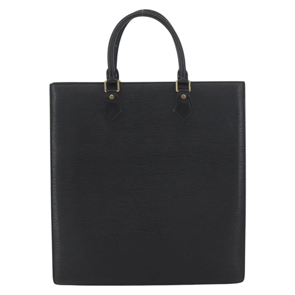 LOUIS VUITTON Epi Sac Plat PM Hand Bag Black M58658 LV Auth LNZ753