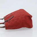 GUCCI GG Canvas Tote Bag Red Silver 113019 Auth LNZ757-4
