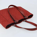 GUCCI GG Canvas Tote Bag Red Silver 113019 Auth LNZ757-6