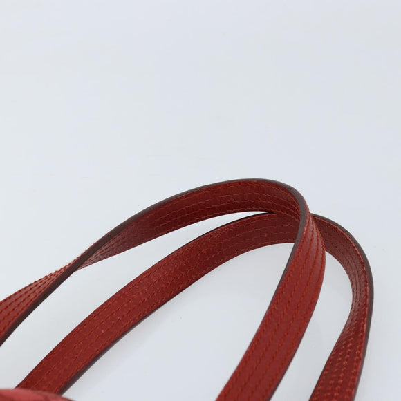 GUCCI GG Canvas Tote Bag Red Silver 113019 Auth LNZ757