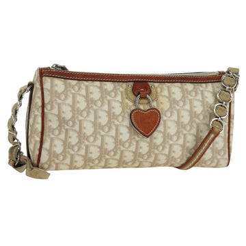 Christian Dior Trotter Canvas Romantic Bag PVC Ivory Silver Auth LNZ758SAV