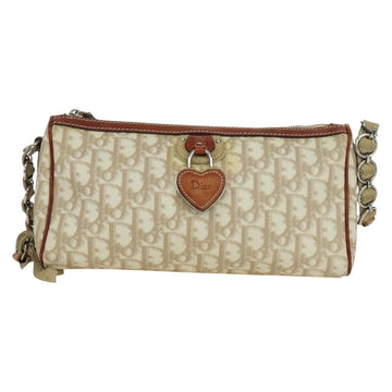 Christian Dior Trotter Canvas Romantic Bag PVC Ivory Silver Auth LNZ758SAV - 0