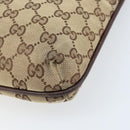 GUCCI GG Canvas Shoulder Bag Beige Silver 122793 Auth LNZ763-12