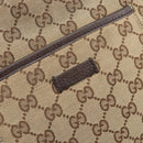 GUCCI GG Canvas Shoulder Bag Beige Silver 122793 Auth LNZ763-14