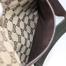 GUCCI GG Canvas Shoulder Bag Beige Silver 122793 Auth LNZ763-22