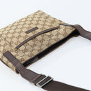 GUCCI GG Canvas Shoulder Bag Beige Silver 122793 Auth LNZ763-6