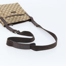 GUCCI GG Canvas Shoulder Bag Beige Silver 122793 Auth LNZ763-7