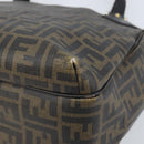 FENDI Zucca Canvas Tote Bag PVC Black Brown Auth LNZ764-8