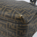 FENDI Zucca Canvas Tote Bag PVC Black Brown Auth LNZ764-16