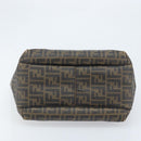FENDI Zucca Canvas Tote Bag PVC Black Brown Auth LNZ764-5