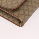 CELINE Macadam Canvas Shoulder Bag PVC Beige Gold Auth LNZ768-10
