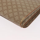 CELINE Macadam Canvas Shoulder Bag PVC Beige Gold Auth LNZ768-13