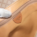 CELINE Macadam Canvas Shoulder Bag PVC Beige Gold Auth LNZ768-16