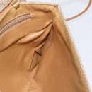 CELINE Macadam Canvas Shoulder Bag PVC Beige Gold Auth LNZ768-18