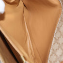 CELINE Macadam Canvas Shoulder Bag PVC Beige Gold Auth LNZ768-20