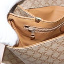 CELINE Macadam Canvas Shoulder Bag PVC Beige Gold Auth LNZ768-21