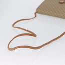 CELINE Macadam Canvas Shoulder Bag PVC Beige Gold Auth LNZ768-7