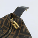 FENDI Zucca Canvas Hand Bag Brown Black Auth LNZ770-15