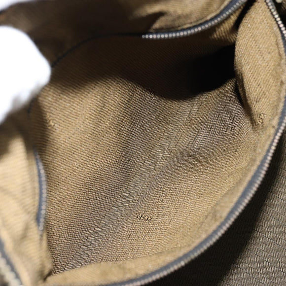 FENDI Zucca Canvas Hand Bag Brown Black Auth LNZ770