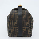 FENDI Zucca Canvas Hand Bag Brown Black Auth LNZ770-4
