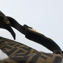 FENDI Zucca Canvas Hand Bag Brown Black Auth LNZ770-7