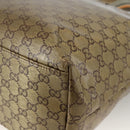GUCCI GG Crystal Tote Bag Coated Canvas Beige 155524 Auth LNZ771-12