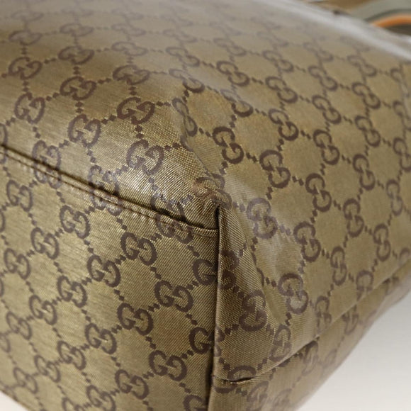 GUCCI GG Crystal Tote Bag Coated Canvas Beige 155524 Auth LNZ771