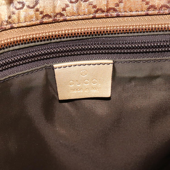 GUCCI GG Crystal Tote Bag Coated Canvas Beige 155524 Auth LNZ771